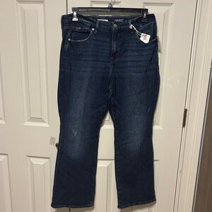 Good American Dark Blue Boot Cut Jeans